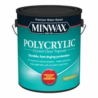 This water-based polyurethane varnish provides a clear, ultra-flat sheen for interior wood surfaces. It is suitable for use on furniture, cabinets, trim, and other woodwork where a low-luster protective finish is desired. The 1-gallon container allows for coverage of larger projects