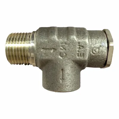 CAMPBELL Nonadjustable Relief Valve, 3/4 in MNPT x 1/2 in FNPT, Brass, 75 psi - Non-Code Air, Inert Gas & Liquids Pressure Relief Valves