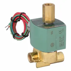 This REDHAT configurable 3-way/2-position solenoid valve features a 1/4 in pipe size and operates on 120V AC (also compatible with 110V AC). It is designed for quick exhaust applications, with a watertight coil enclosure. Typical uses include venting pressure from pneumatic actuators, cylinders, or valves in industrial automation and process control systems.