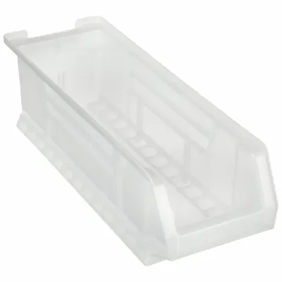 AKRO-MILS Clearview Hopper Bin, 8 1/4 in x 7 in, Clear, Stacking Capable - Clearview Hopper Bins
