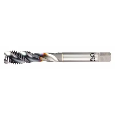 OSG Spiral Flute Tap: M56x5.5 Metric, D14 / 4H-6H, 4 Flute - Oversized Spiral-Flute Taps for Steel & Stainless Steel