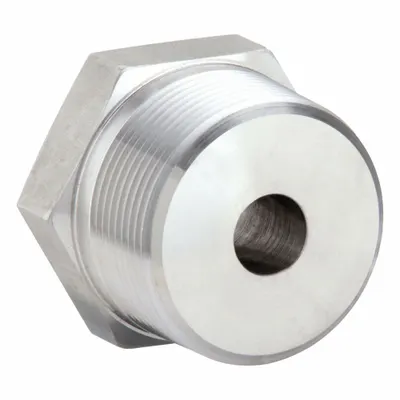 PARKER Metal Pipe Straight: Straight, 2 in x 1/2 in, Male NPT Threaded x Female x NPT Threaded - High Pressure Precision Pipe Fittings