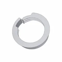 White acetal copolymer grip ring for 1/2 in OD tubing. USDA Listed for food-contact compliance. Used in tube fitting assemblies for fluid handling in processing and packaging environments.