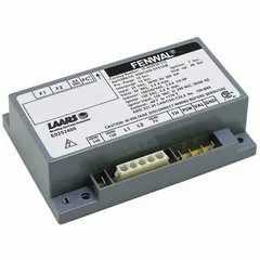 This ignition control board operates at 24V AC and is designed for non-integrated furnace systems. It controls hot surface ignitors and is compatible with Laars equipment. Suitable for use in heating appliances requiring a universal replacement control for ignition sequences.