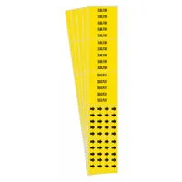 Pipe Marker: Sulfur, Yellow, Black, Fits 3/4 in and Smaller Pipe O.D., 3 Pipe Markers, 5 PK (MPN 8808-3C-PK)