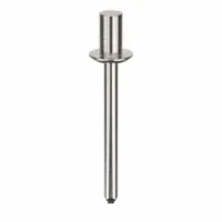 Domed-head blind rivet with 0.186" diameter and 1.646" overall length. Body length is 21/64 in, overall length 1 41/64 in. Supplied in a 250-piece pack. Used for single-sided fastening of sheet metal, plastics, and composite materials in applications where rear access is limited