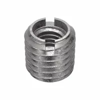Heavy wall self-locking insert with M8-1.25 internal thread and M12-1.75 external thread. Features 6H internal and 6G external thread fits. Compatible with M12-1.75 tap. Pack of 5. Used to repair or reinforce threads in metal assemblies requiring high pull-out strength