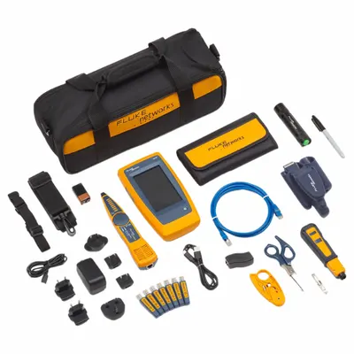 FLUKE NETWORKS Cable Tester Kit: LinkIQ, Technician Kit with IS60 Pro-Tool Kit - Copper Cable Verification Tester Kits
