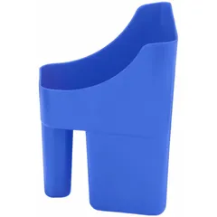 This measuring scoop has a 3 qt fluid capacity and is made of polypropylene in blue. It is used for measuring and transferring liquids in industrial fluid handling, mixing, and dispensing applications. The polypropylene construction resists corrosion and chemicals.
