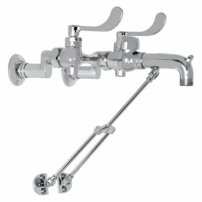 AMERICAN STANDARD Centerset Utility Faucet with Bucket Hook, Chrome, 20 gpm - Widespread Utility Faucets