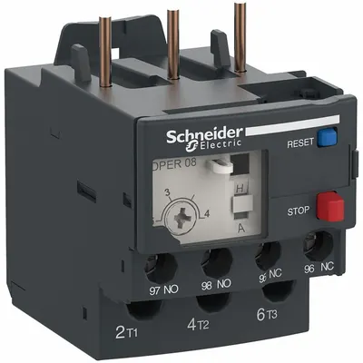 SCHNEIDER Overload Relay: Thermal Protection, 3 Poles, 1NO/1NC - IEC Thermal Overload Relays