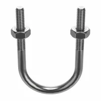 Standard U-Bolt: 1/4"-20 Thread Size, For Pipe Size 3/4 in, 2 1/4 in Inside Ht, Stainless Steel (MPN U17567.025.0077)