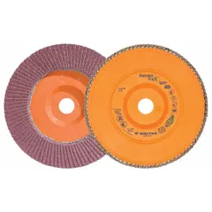 Contaminant-free grinding wheel for stainless steel, Type 29 shape with 36 grit for aggressive material removal. Measures 6 in diameter with 5/8"-11 arbor. Suitable for weld grinding, blending, and surface preparation in metal fabrication. Sold in a 25-pack.