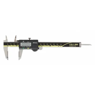 MITUTOYO 500-160-32 Digital Caliper, 0-6 in / 0-150 mm, Inch/Metric, Cabled - Digital Calipers without SPC Output for General Use