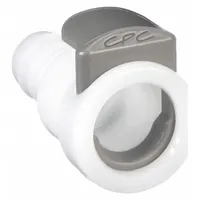 Quick Connection Coupling: Straight, 3/8 in OD x 3/8 in ID Size, Push-to-Connect x Barbed, Acetal (MPN APC17006)