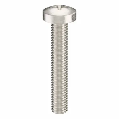 USA INDUSTRIALS Machine Screw: M5x0.80 Thread Size, 30 mm Lg, 18-8, Stainless Steel, Plain - Pan Head Machine Screws