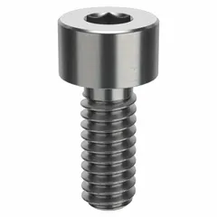 Inch-system standard socket head cap screw with 1/4"-20 thread, 5/8" length, and right-hand thread direction. Made from plain 18-8 stainless steel for corrosion resistance. Drive size is 1/4". Suitable for general fastening applications in machinery and equipment assembly.