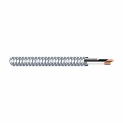 SOUTHWIRE Metal Clad Cable: 6 AWG, 3 Conductors, Copper, 75 ft, Aluminum, Std - Standard Metal-Clad Cables