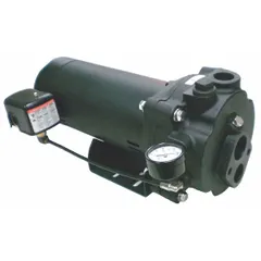 This Dayton convertible well jet pump is a single-phase, 1 1/2 hp unit rated for 115/230V AC and capable of up to 140 ft head. The cast-iron construction suits water supply applications. Ejector is not included; a separately sold ejector must be selected based on well configuration.
