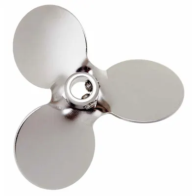 STIR-PAK Propeller: Propeller, 0455560, 3/8 in Shaft Dia, 3 Blades, Radial - Overhead Stirrer Impellers