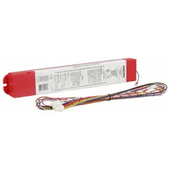 Standard emergency LED driver for within-fixture mounting. Operates on 120 to 277V AC input and delivers 1,300 lm initial light output. Provides backup power to LED fixtures during power outages, suitable for commercial and industrial emergency lighting applications.