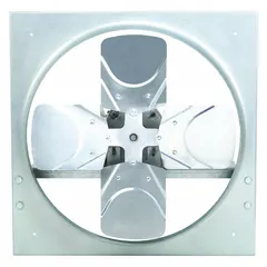 This direct-drive reversible panel fan is designed for general ventilation, exhaust, or supply air in industrial and commercial facilities. It features an 18-inch blade driven by a 1/3 hp totally enclosed motor with a totally enclosed air-over enclosure, operating on 208-230/460V AC, three-phase power. The fan moves air efficiently in both directions, suitable for warehouses, workshops, and manufacturing plants.