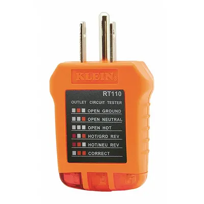 KLEIN TOOLS Receptacle Tester: 5-15P, Light - GFCI Testers