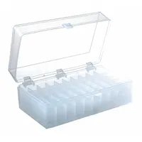 Rectangular Storage Box: 3 5/8 in Overall Wd, 3 5/8 in Overall Ht, 5 5/8 in Overall Lg, Clear (MPN 120032)