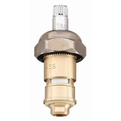 T&S BRASS Disc Faucet Cartridge, Hot Water, Brass, Ceramic, with Bonnet - Disc Faucet Cartridges