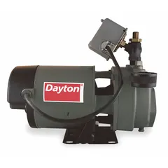 This Dayton convertible well jet pump is constructed with a cast-iron body for durability in continuous-duty water supply applications. It operates on single-phase 115/230V AC power, delivering 1 1/2 hp and a flow rate of 20 gpm. The pump includes a motor but does not include an ejector, allowing use with a separately purchased ejector for shallow or deep-well setups. Suitable for residential or light commercial water pressure boosting or transfer where a 20 gpm flow rate is sufficient.