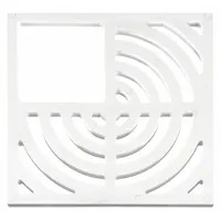 OATEY Grate: Plastic, 9 1/4 in Overall Wd, 3/4 in Overall Ht, Unfinished, Drop-In, 1/4 Opening (MPN 42752)