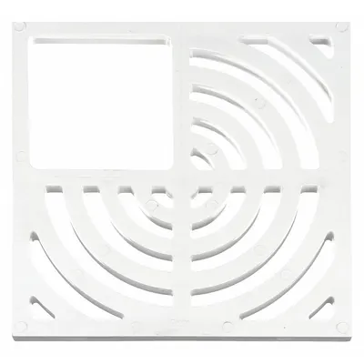 OATEY Grate: Plastic, 9 1/4 in Overall Wd, 3/4 in Overall Ht, Unfinished, Drop-In - Grates for Floor Sinks