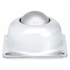 Flange mount ball transfer with 1.5 in diameter ball, 250 lb load capacity, and 1 13/16 in projection. Enables smooth multidirectional movement in material handling systems, conveyor lines, workstations, and transfer tables.