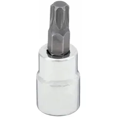 Torx bit socket with fixed insert design for driving T47 Torx fasteners. Features a 1 15/16 in overall length. Suitable for use with 3/8 in drive tools in assembly and maintenance applications.