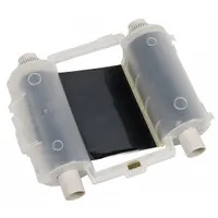 Black resin-formulated R6000 single-color printer ribbon, 4 3/32 in x 200 ft. Solvent-resistant and CSA Approved. Compatible with GlobalMark 2 Industrial Label Maker. Used for producing durable labels in industrial identification, cable marking, and asset tracking applications