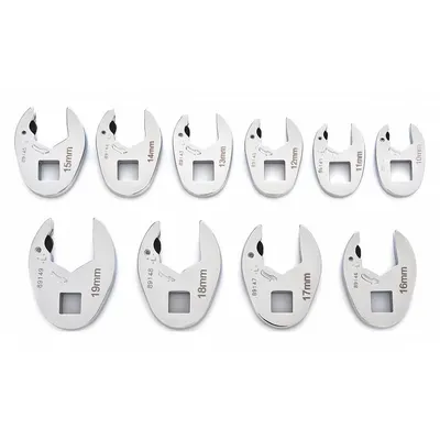 GEARWRENCH 89119 Metric Ratcheting Open End Crowfoot Wrench Set - Metric Ratcheting Open End Crowfoot Wrench Sets