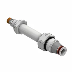 Screw-in, two-position, normally open, two-way solenoid cartridge valve with steel body and polyurethane seal. Designed for C08-2 cavity size. Used in hydraulic systems to control fluid flow, blocking flow when energized.