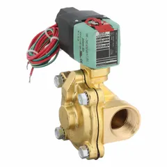 This 2-way, 2-position normally closed solenoid valve is designed for on/off control of compatible fluids in plumbing and industrial systems. It features a 1 in pipe size and operates on 100 to 240V AC/DC. The watertight coil enclosure provides protection in washdown or outdoor environments.