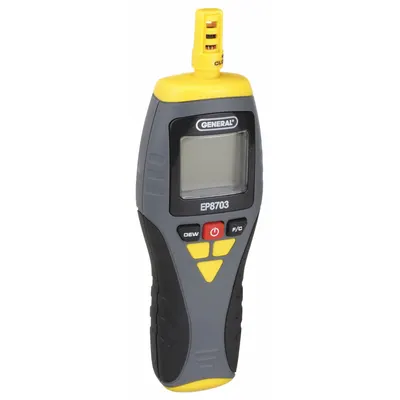 GENERAL EP8703 Ambient Temp/Dew Point/Relative Humidity Meter - Standard Temperature & Humidity Meters