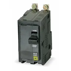 Bolt-on miniature circuit breaker rated 80 A, 120/240V AC, single phase, 2 poles. Maximum AIR rating 22kA at 120/240V AC. For use with Square D NQOD panelboards. Provides overcurrent protection in electrical distribution systems.