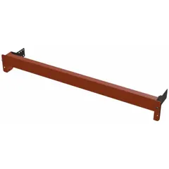 This HUSKY pallet rack load stop beam is constructed from 16-gauge steel with a polyurethane finish in orange. Measuring 144 inches in length, it serves as a physical barrier to secure pallet loads within rack systems, helping to prevent accidental product displacement in warehouses and distribution centers.