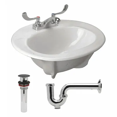 ZURN Z5114.464.1.07.00.0 Vitreous China Countertop Bathroom Sink - Countertop Bathroom Sinks with Faucets