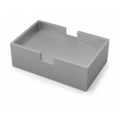 Anodized aluminum dry block heater for laboratory sample incubation, enzyme reactions, and melting point tests. Overall dimensions 6 in length x 3 3/4 in width with 13 1/2 mm well depth. Includes thermometer well for precise temperature monitoring.