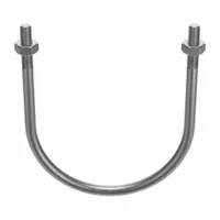 Standard U-Bolt: 1/2"-13 Thread Size, For Pipe Size 8 in, 10 3/8 in Inside Ht, Aluminum, Plain (MPN 5ZE49)