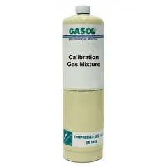 Disposable calibration gas cylinder containing 3.5% Carbon Dioxide in nitrogen with +/-5% accuracy. Fitted with a CGA 600 connection for use with portable gas detectors. Used to verify sensor response and accuracy of gas detection equipment.