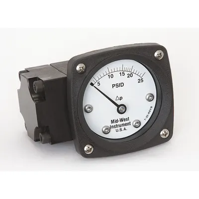 MIDWEST INSTRUMENT 142 Series Differential Pressure Gauge - Medium & High Operating Pressure Differential Gauges