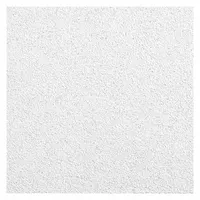Mineral fiber ceiling tile from the Ultima series, white with a soil-resistant finish. Beveled tegular edge for 15/16 in grid systems. Suitable for corridor applications requiring high sound absorption and blocking. High light reflectance (83% or more) and high recycled content (50% or more)