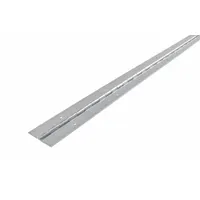 This full surface-mount piano hinge is made of steel with a through-hole design. It has a leaf height of 72 inches and a leaf width of 1 1/16 inches. Used for continuous support on doors, panels, and enclosures in industrial and commercial applications