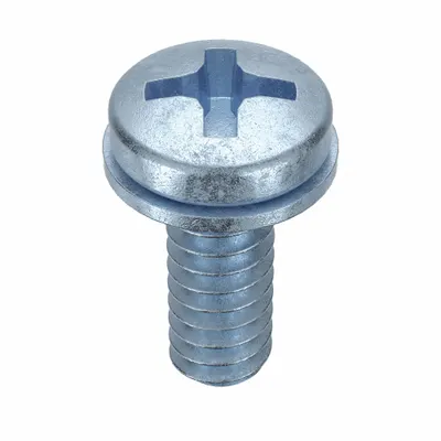 SEMS #6-32 x 3/8 in Phillips Pan Head Machine Screw with - Machine Screws with Internal Tooth Lock Washers
