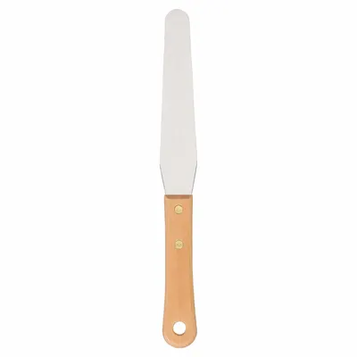 WESTWARD Spatula: Bld. Mat. Stainless Steel, Hdl. Mat. Hardwood - Corrosion-Resistant Spreading Tools